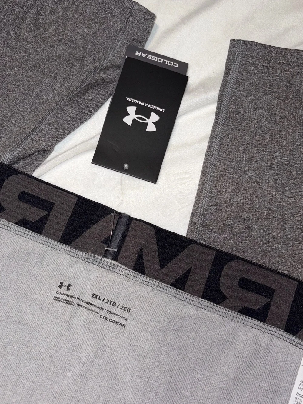 Under Armour Men's Gray HeatGear Compression Long John leggings sport Sz XXL